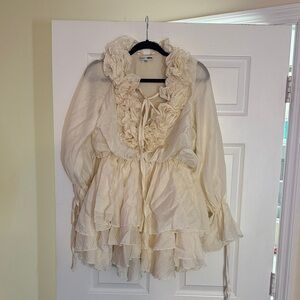 Elegant Romantic Cream Dress